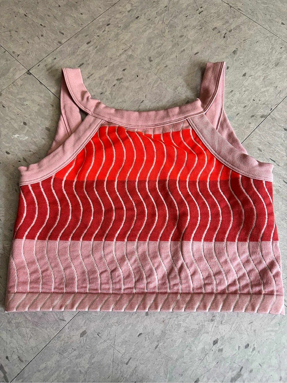 Free People Movement Good Karma Tank Red & Pink Athletic Tank Top